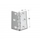 NICKEL PLATED BRASS FLAT HINGE 50x30 ITALY
